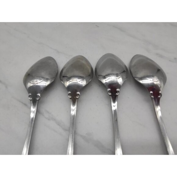 Lot Of 4 EPIC Stainless Oval Place Soup Spoon Masquerade Vintage 7 3/8" Japan - Picture 9 of 10